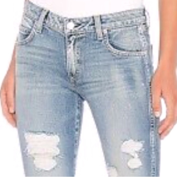 FREE PEOPLE AMO Stix Crop Jeans in Spin the Bottle Size 25 - Picture 3 of 10